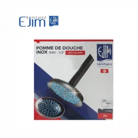 POMMEAU DE DOUCHE EN INOX ANTI-CALCAIRE Ø90-1/2 EJIM