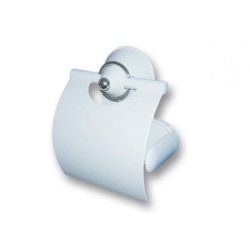 PORTE PAPIER TOILETTE BLANC/CHROMÉ LUXPLAST
