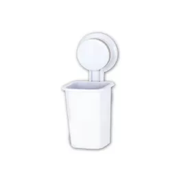 PORTE VERRE À VENTOUSE EN ABS BLANC EJIM