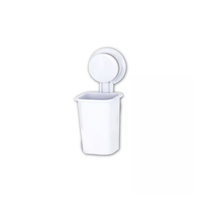 PORTE VERRE À VENTOUSE EN ABS BLANC EJIM PORTE VERRE À VENTOUSE EN ABS BLANC EJIM