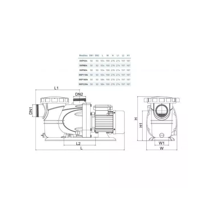 POMPE PISCINE XKP-11 04 MONOPHASÉ 1.5CV LEO POMPE PISCINE XKP-11 04 MONOPHASÉ 1.5CV LEO
