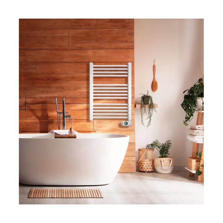 SÈCHE SERVIETTES ÉLECTRIQUE AVEC THERMOSTAT 500W 785*505 BLANC HJM