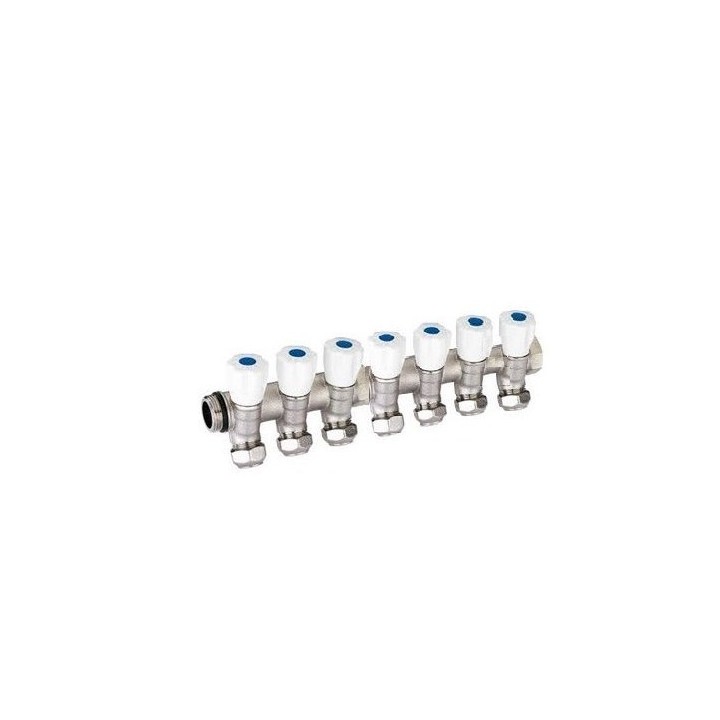 COLLECTEUR INCLINÉ 7 VANNES 20/27 E36 PEX16 BLEU SOPAL COLLECTEUR INCLINÉ 7 VANNES 20/27 E36 PEX16 BLEU SOPAL