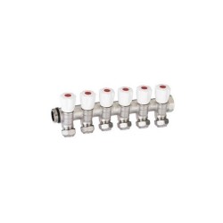 COLLECTEUR INCLINÉ 6 VANNES 20/27 E36 PEX16 ROUGE SOPAL