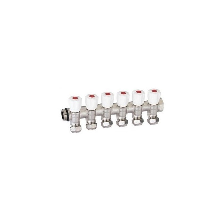 COLLECTEUR INCLINÉ 6 VANNES 20/27 E36 PEX16 ROUGE SOPAL COLLECTEUR INCLINÉ 6 VANNES 20/27 E36 PEX16 ROUGE SOPAL