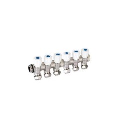 COLLECTEUR INCLINÉ 6 VANNES 20/27 E36 PEX16 BLEU SOPAL