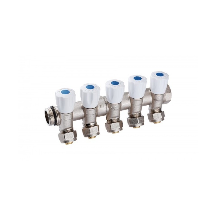 COLLECTEUR INCLINÉ 5 VANNES 26/34 E36 PEX16 BLEU SOPAL COLLECTEUR INCLINÉ 5 VANNES 26/34 E36 PEX16 BLEU SOPAL
