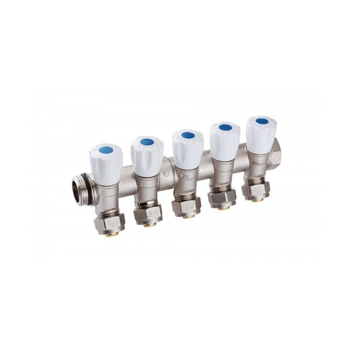 COLLECTEUR INCLINÉ 5 VANNES 20/27 E36 PEX16 BLEU SOPAL COLLECTEUR INCLINÉ 5 VANNES 20/27 E36 PEX16 BLEU SOPAL