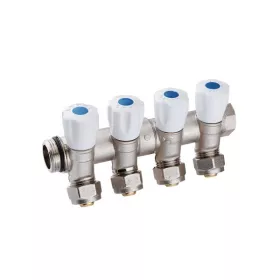 COLLECTEUR INCLINÉ 4 VANNES 26/34 E36 PEX16 BLEU SOPAL