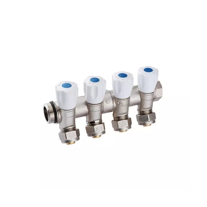 COLLECTEUR INCLINÉ 4 VANNES 26/34 E36 PEX16 BLEU SOPAL COLLECTEUR INCLINÉ 4 VANNES 26/34 E36 PEX16 BLEU SOPAL