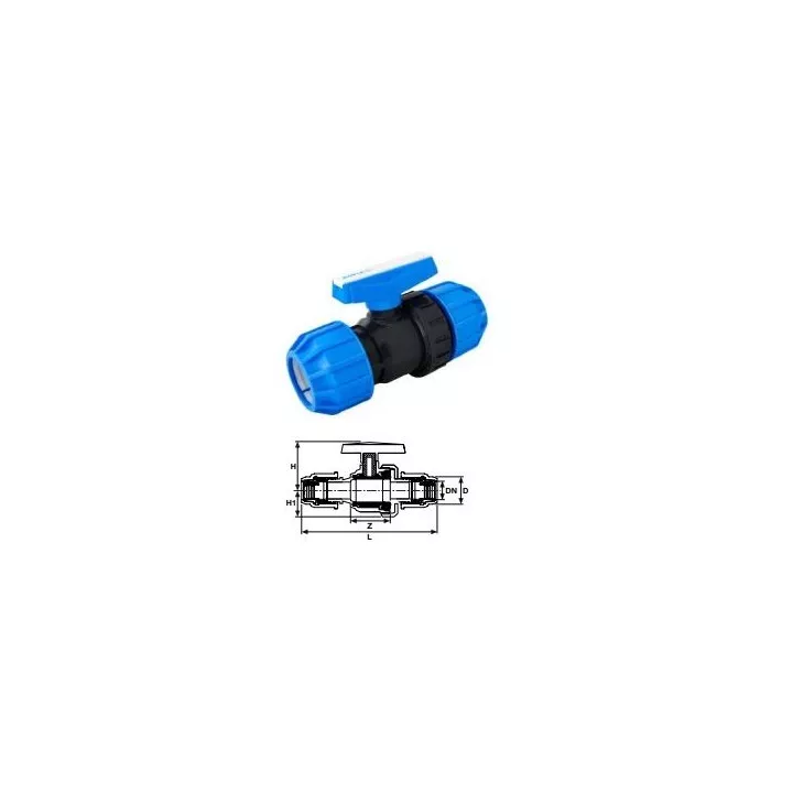 VANNE BERGATAIRE Ø32MM PIMTAS VANNE BERGATAIRE Ø32MM PIMTAS