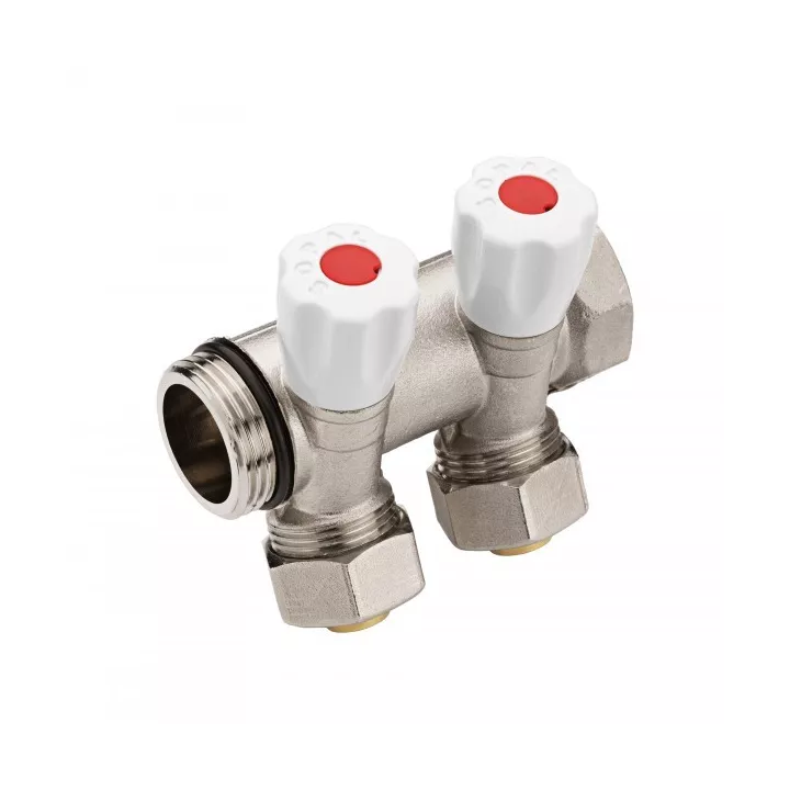 COLLECTEUR INCLINÉ 2 VANNES 20/27 E36 PEX16 ROUGE SOPAL COLLECTEUR INCLINÉ 2 VANNES 20/27 E36 PEX16 ROUGE SOPAL