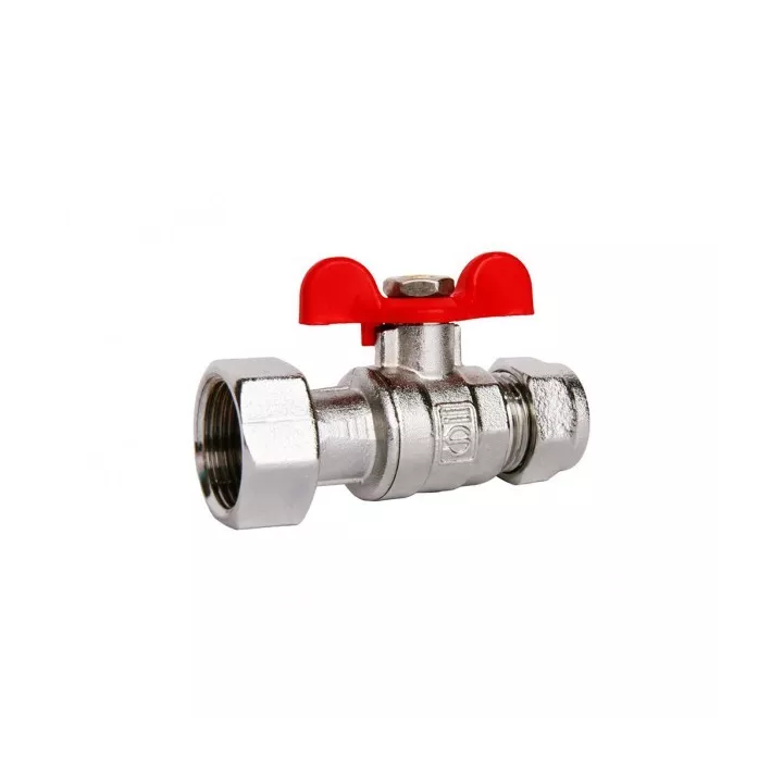 VANNE 20/27 ÉCROU LIBRE PEX16 AVEC PAPILLON SOPAL