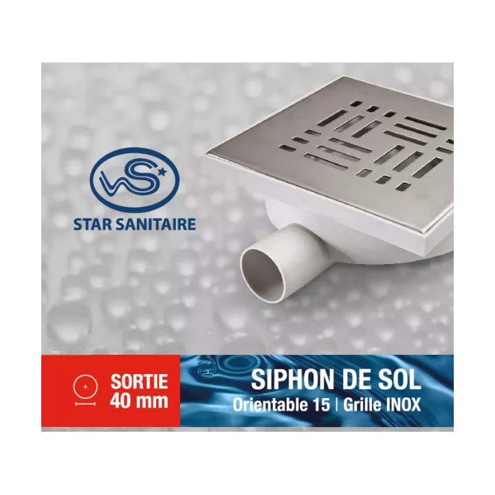 SIPHON SOL INOX ORIENT S40 STAR SANITAIRE