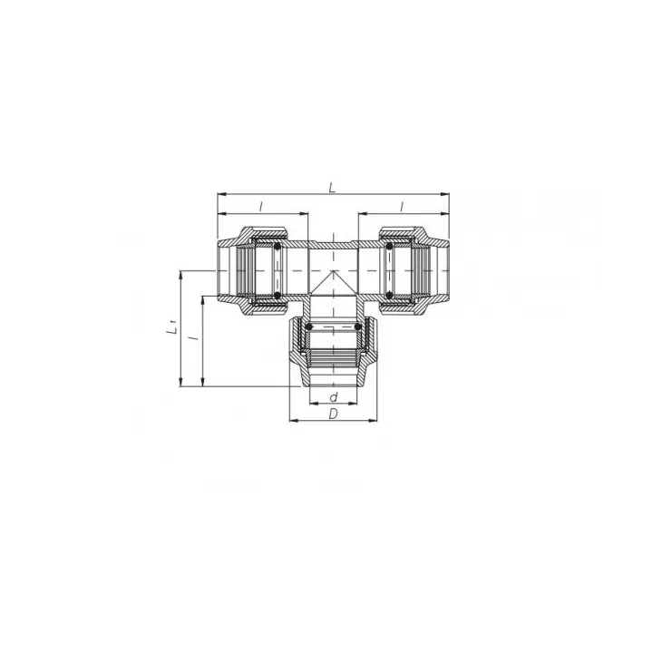 RACCORD TÉ 32*32*32MM UNIDELTA