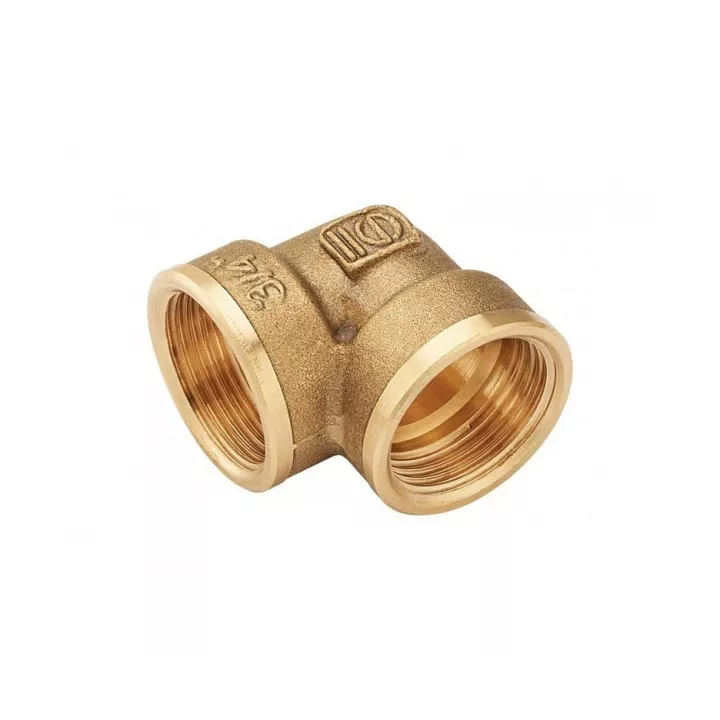 RACCORD COUDE 20/27 FEMELLE*2 LAITON JAUNE SOPAL
