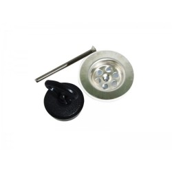 BONDE À VIS Ø 33MM AVEC FILTRE INOX LUXPLAST