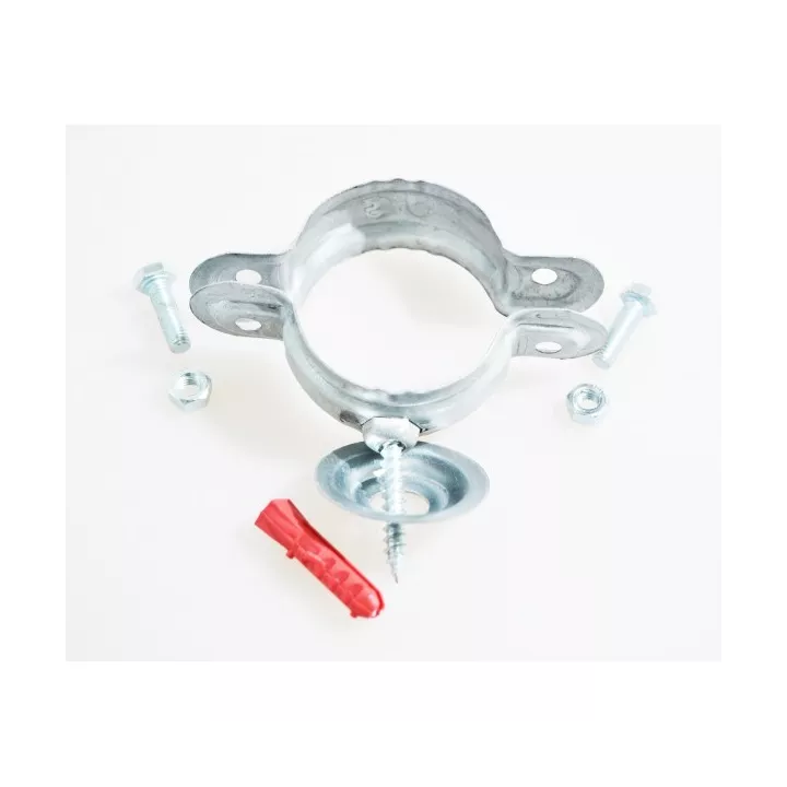 COLLIER DE FIXATION AVEC ROSACE Ø 90MM STAR SANITAIRE COLLIER DE FIXATION AVEC ROSACE Ø 90MM STAR SANITAIRE