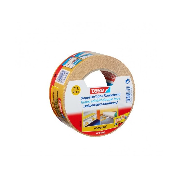 RUBAN ADHÉSIF DOUBLE FACE POUR TAPIS 50MMx25M TESA RUBAN ADHÉSIF DOUBLE FACE POUR TAPIS 50MMx25M TESA