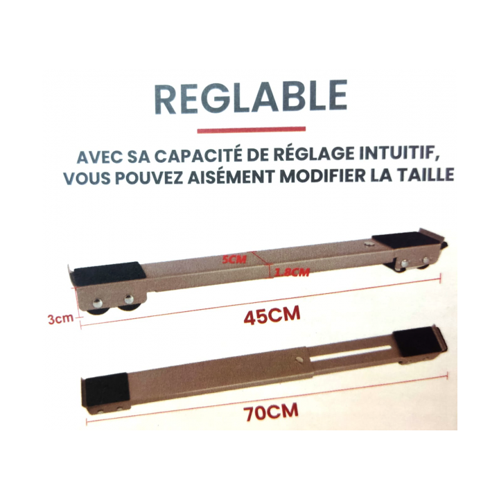 SUPPORT MOBILE MULTIFONCTIONNELLE RÉGLABLE 45*70*3CM