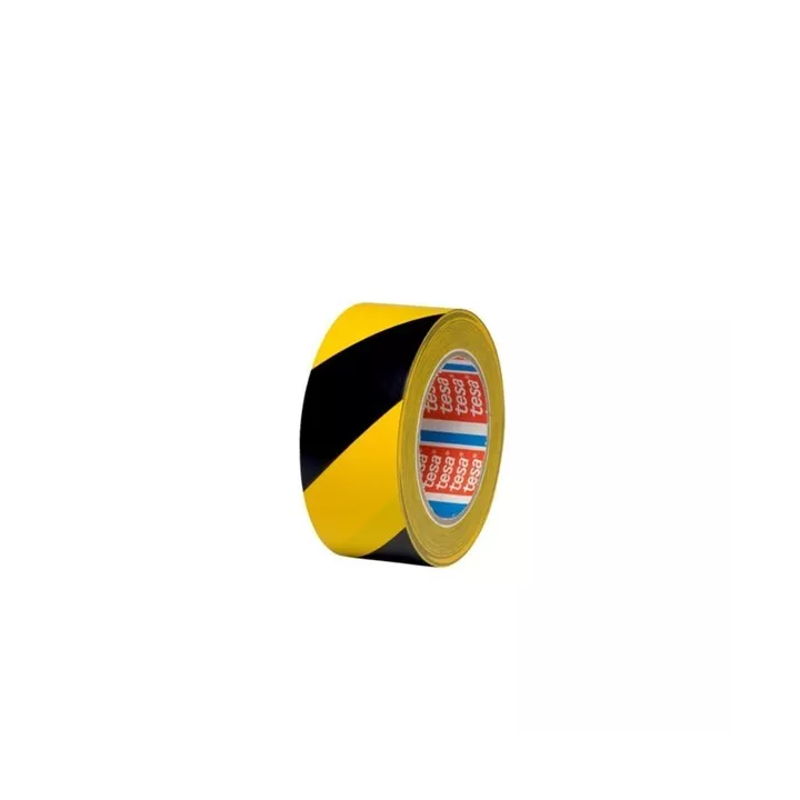 RUBAN ADHÉSIF DE MARQUAGE AU SOL NOIR/JAUNE 50MMx33M TESA RUBAN ADHÉSIF DE MARQUAGE AU SOL NOIR/JAUNE 50MMx33M TESA