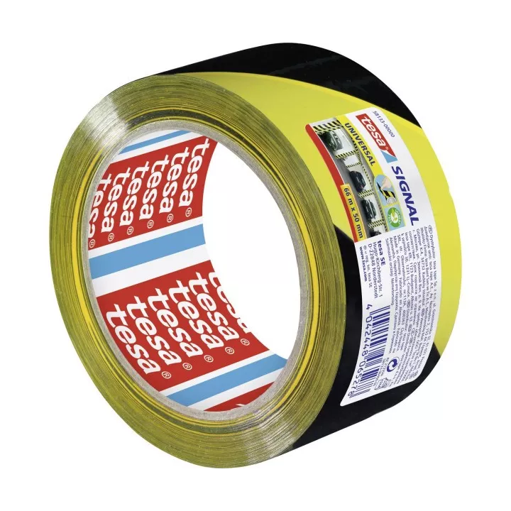 RUBAN ADHÉSIF DE SIGNALISATION JAUNE /NOIR 66Mx55MM TESA RUBAN ADHÉSIF DE SIGNALISATION JAUNE /NOIR 66Mx55MM TESA