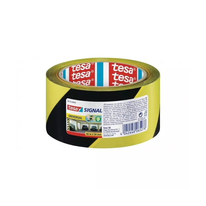 RUBAN ADHÉSIF DE SIGNALISATION JAUNE-NOIR 66Mx50MM TESA RUBAN ADHÉSIF DE SIGNALISATION JAUNE-NOIR 66Mx50MM TESA
