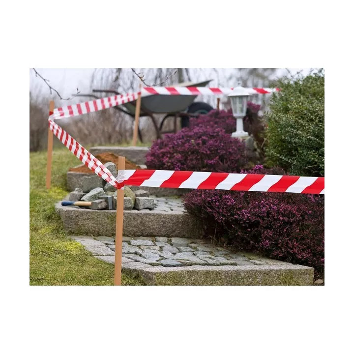 RUBAN ADHÉSIF DE SIGNALISATION BLANC-ROUGE 66Mx55MM TESA