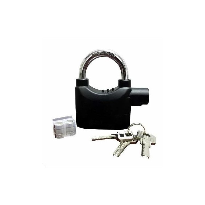 CADENAS ALARME AVEC SIRÈNE DE SÉCURITÉ