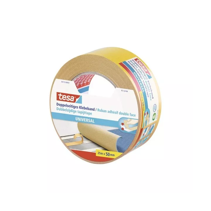 RUBAN ADHESIF DOUBLE FACE UNIVERSEL 25Mx50MM TESA