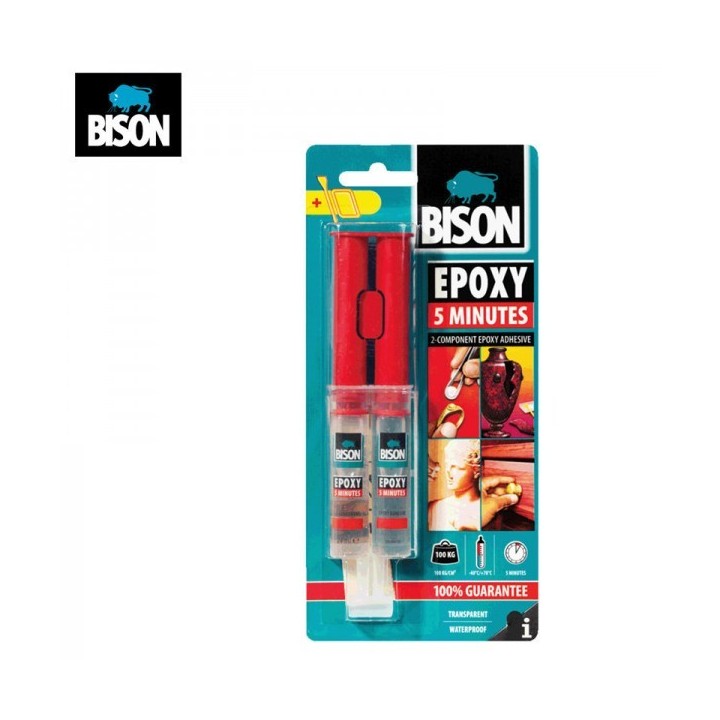 COLLE ÉPOXY RAPIDE 5 MINUTES KIT 24ML BISON