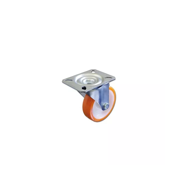 ROULETTE PIVOTANTE À PLATINE 80MM EN POLYURETHANE ACEM ROULETTE PIVOTANTE À PLATINE 80MM EN POLYURETHANE ACEM