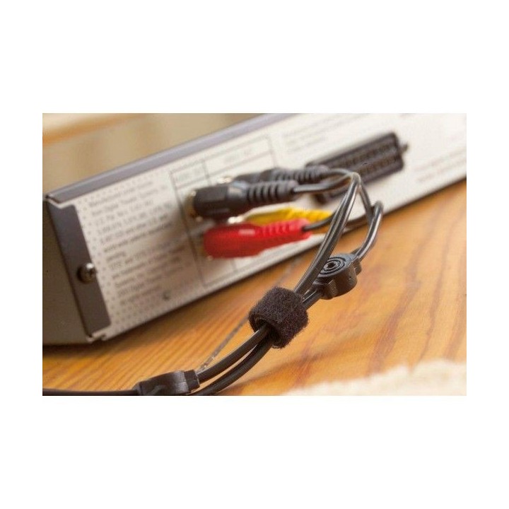 LOT DE 5 ATTACHES-CÂBLES SCRATCH 20CM×12MM TESA