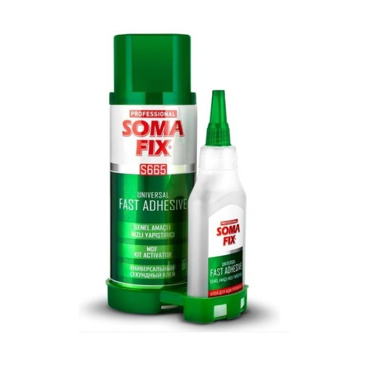 ADHÉSIF RAPIDE ET UNIVERSEL 400ML AVEC ACTIVATEUR 100GR SOMAFIX ADHÉSIF RAPIDE ET UNIVERSEL 400ML AVEC ACTIVATEUR 100GR SOMAFIX