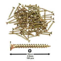 LOT DE 600 VIS À BOIS 4*30MM TÊTE FRAISÉE PLATE EN ACIER ZINGUÉ