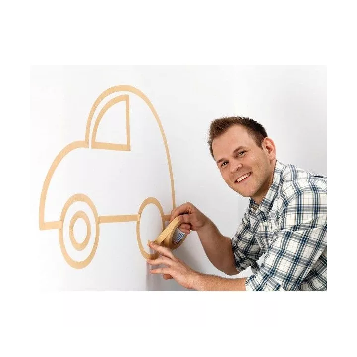 RUBAN ADHÉSIF DE MASQUAGE SPÉCIAL COURBES 25Mx19MM TESA