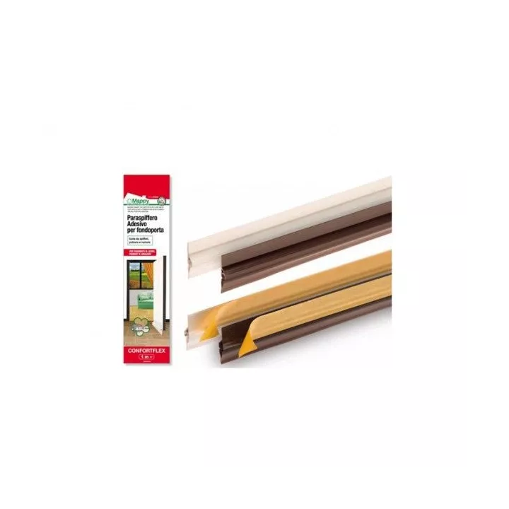 BAS ADHÉSIF DE PORTE PVC MARRON 1M MAPPY BAS ADHÉSIF DE PORTE PVC MARRON 1M MAPPY