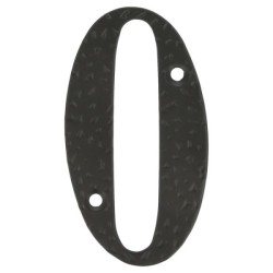 PLAQUE DE MAISON NUMÉRO 0 , 10X6.5CM NOIR AMIG