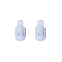 LOT DE 2 CROCHETS ADHÉSIFS EN PLASTIQUE ZAMBAK