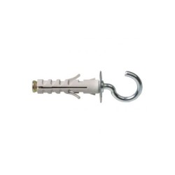 LOT DE 2 PITON À VIS OEIL OUVERT AVEC CHEVILLE Ø 12MM BRICOLA