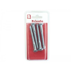 LOT DE 4 TIREFONDS TETE HEXAGONALE 8*70MM BRICOLA