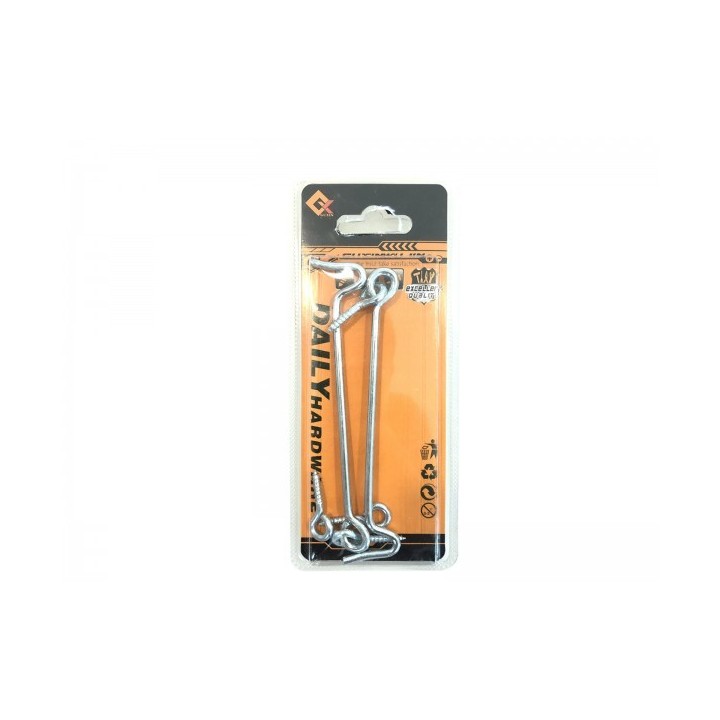 LOT DE 2 CROCHETS CONTRE VENT 110MM BRICOLA