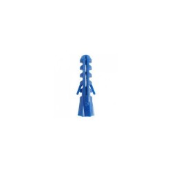 LOT DE 100 CHEVILLES 6x30MM BLEU POUR VIS 4 À 5MM