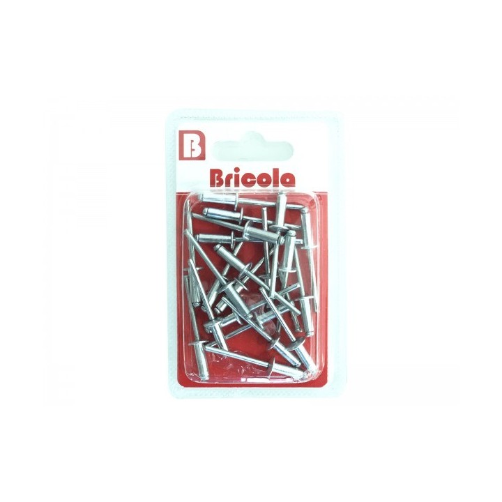 LOT DE 18 RIVET POP ALUMINIUM 4*18MM BRICOLA
