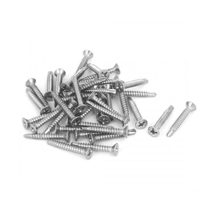 LOT DE 14 VIS AUTOPERCEUSE TETE FRAISÉE PLATE 4.2*25MM BRICOLA LOT DE 14 VIS AUTOPERCEUSE TETE FRAISÉE PLATE 4.2*25MM BRICOLA