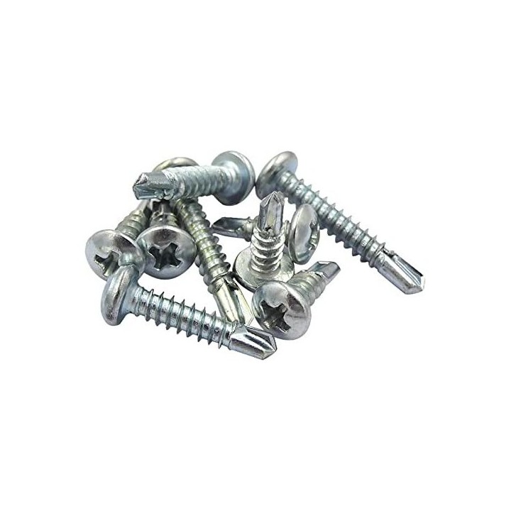 LOT DE 14 VIS AUTOPERCEUSE TETE CYLINDRIQUE BOMBÉE 4.2*20MM BRICOLA