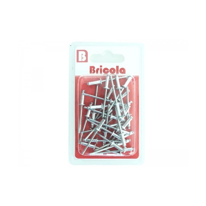 LOT DE 30 RIVET POP ALUMINIUM 3.2*10 MM BRICOLA LOT DE 30 RIVET POP ALUMINIUM 3.2*10 MM BRICOLA