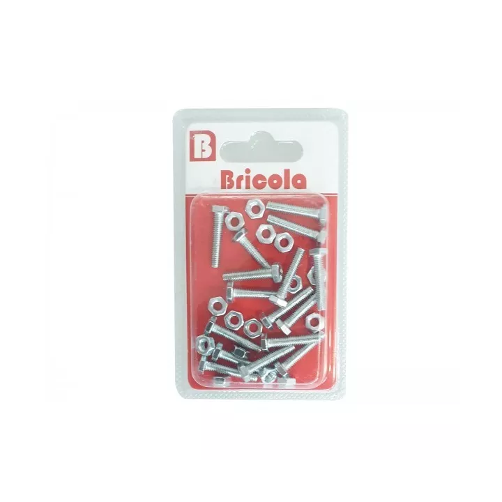 LOT DE 16 BOULON HEXAGONALE M4*20MM BRICOLA