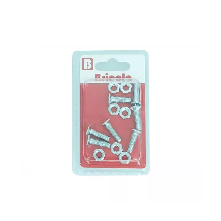 LOT DE 7 BOULON TETE FRAISÉE PLATE M6*20MM ACIER ZINGUE BRICOLA