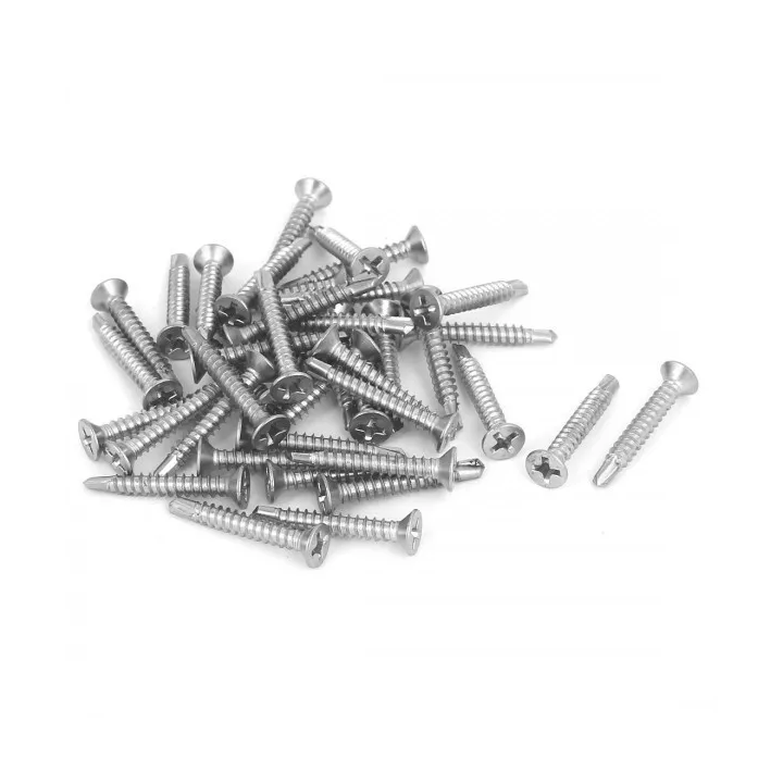 LOT DE 14 VIS AUTOPERCEUSE TETE FRAISÉE PLATE 4.2*25MM BRICOLA LOT DE 14 VIS AUTOPERCEUSE TETE FRAISÉE PLATE 4.2*25MM BRICOLA